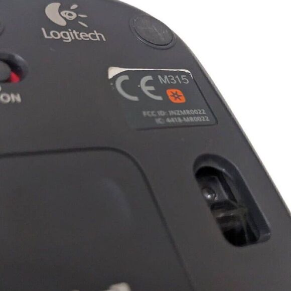 Logitech Wireless‎ Mouse M315 M317 M325 Silver Gray Mini Very Good - Picture 3 of 4